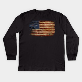 MAGAnificent Old Glory MAGA Gear Kids Long Sleeve T-Shirt